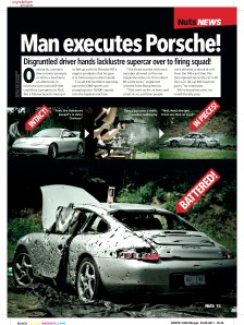 Man executes Porsche