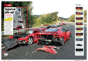 Supercar pile-up